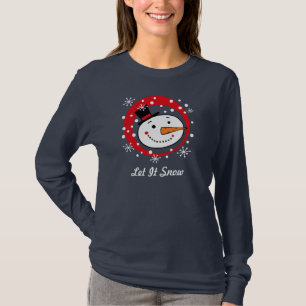 Låtet det snögubbeanpassningsbarutslagsplats t shirt