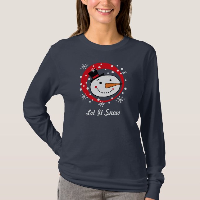 Låtet det snögubbeanpassningsbarutslagsplats t shirt (Framsida)