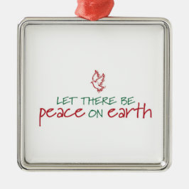 Låtet finns det fred på jordprydnad julgransprydnad metall