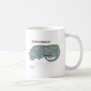 Låtet sova drakar ljuga muggen kaffemugg