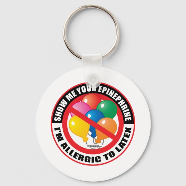 Latex Allergy Nyckelring (Framsida)