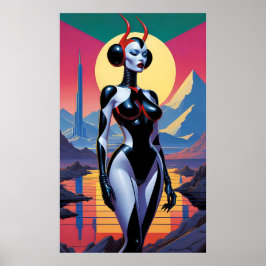 Latex Djävulen Girls från Mars Poster