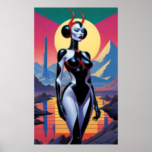 Latex Djävulen Girls från Mars Poster