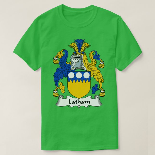 Latham Jackar Arm Family Crest T Shirt (Design framsida)