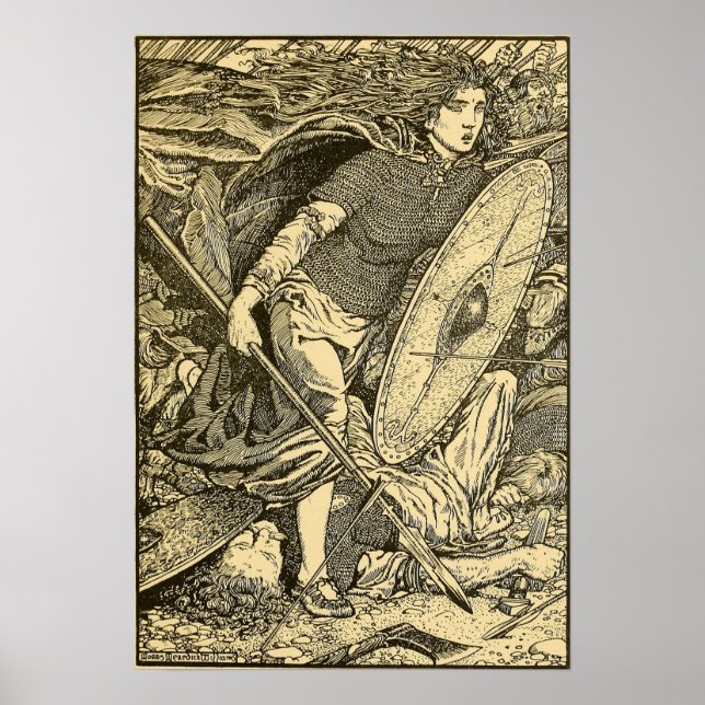 "Lathgertha" av Morris Meredith Williams Poster (Framsidan)