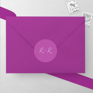Lathyrus Lila Minimalist Bröllop Runt Klistermärke