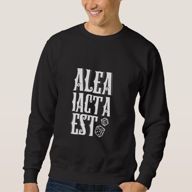 Latin - Alea iacta est Lång Ärmad Tröja (Framsida)
