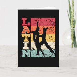 Latin American Dance Couple Vintage Kort