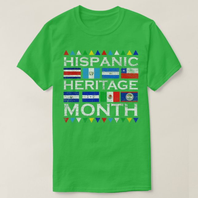 Latin Countries Flag Latino National Hispanic Heri T Shirt (Design framsida)