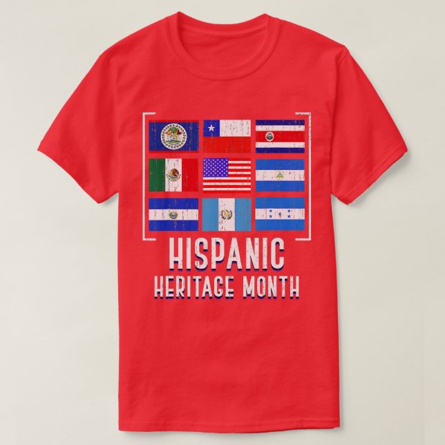 Latin Culture Latino Land Flagga Hispanic Herit T Shirt (Design framsida)