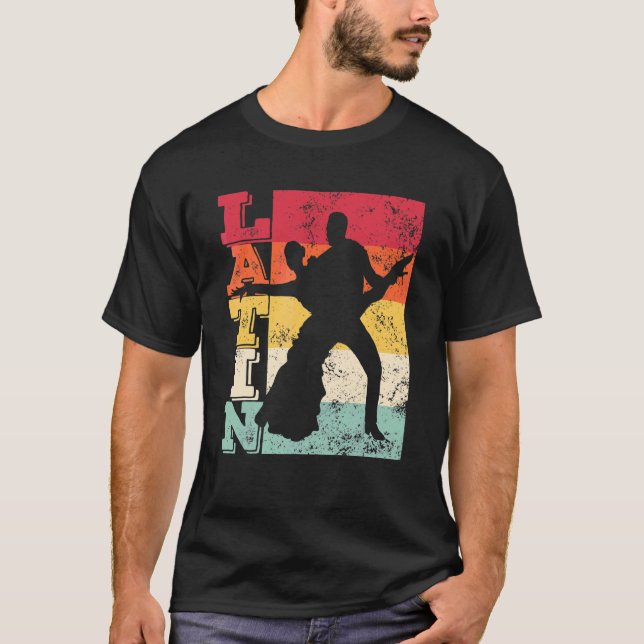Latin Dance par Retro Forformation Rumba Paso Dobl T Shirt (Framsida)