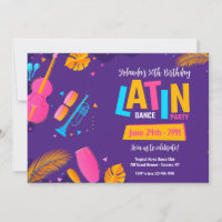 Latin Dance Party-inbjudan