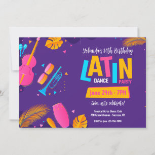 Latin Dance Party-inbjudan Inbjudningar