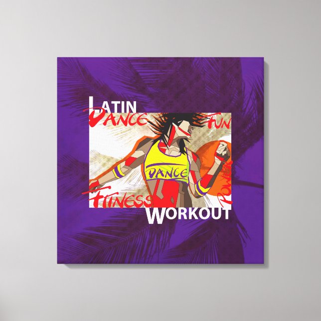 LATIN DANCE WORKOUT - utskriven Canvas (Framsida)