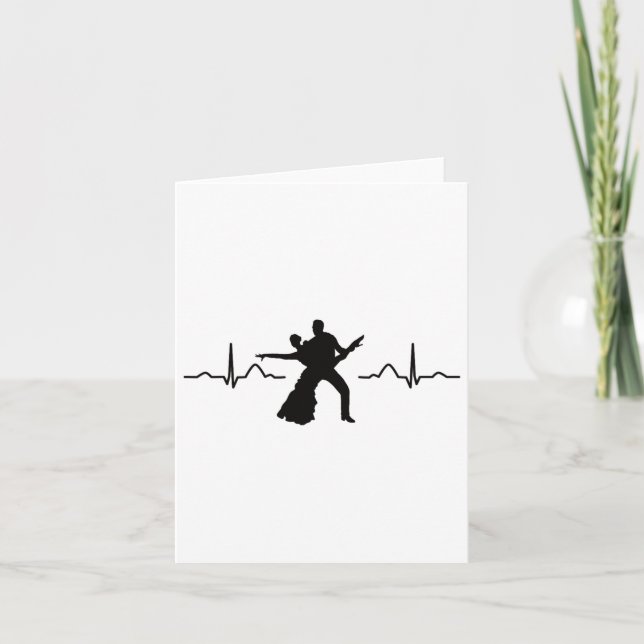 Latin Dancing Couple Watercolor Rumba Dancer Kort (Framsida)