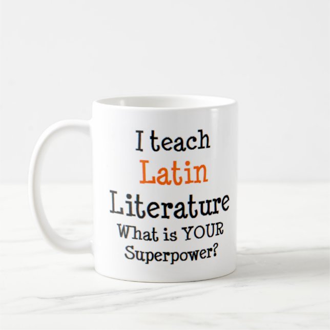 latin i litteratur kaffemugg (Vänster)
