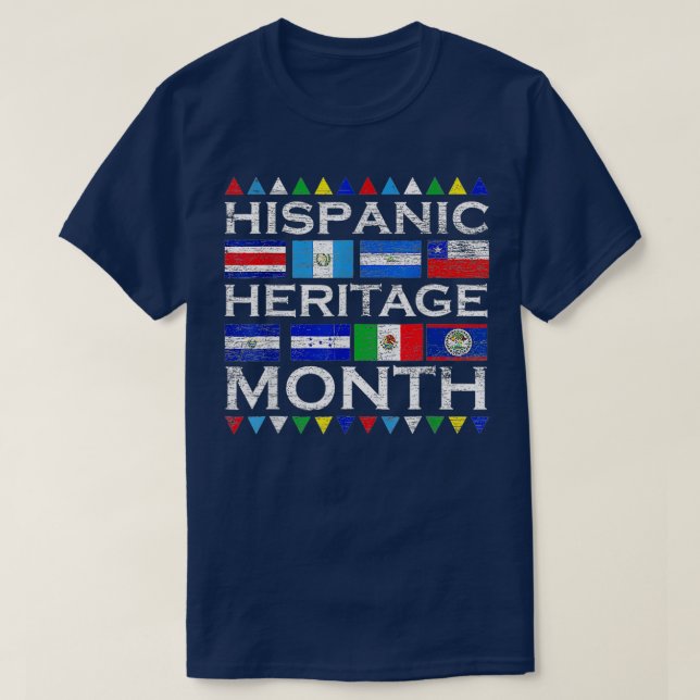 Latin Land Flagga Latino National Hispanic Heri T Shirt (Design framsida)