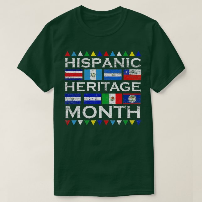 Latin Land Flagga Latino National Hispanic Heri T Shirt (Design framsida)