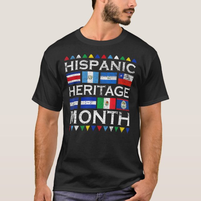 Latin Land Flagga Latino National Hispanic Heri T Shirt (Framsida)