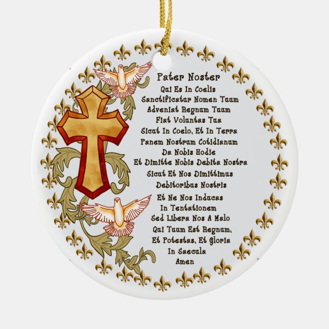 Latin Lords Prayer Ornament (Framsidan)