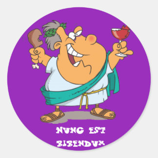 Latin: Nunc est bibendum Runt Klistermärke