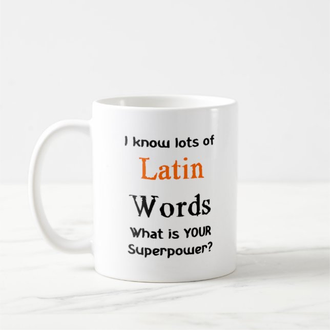 latin ord kaffemugg (Vänster)