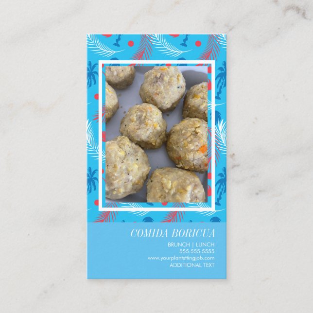 Latin Puertorico Restaurang Mofongo Företagskort Visitkort (Framsida)