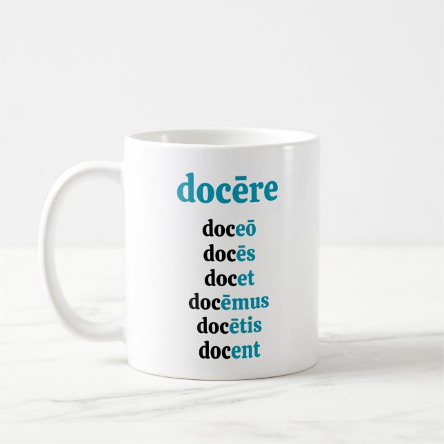 Latin Teacher Conjugation Mugg (Vänster)