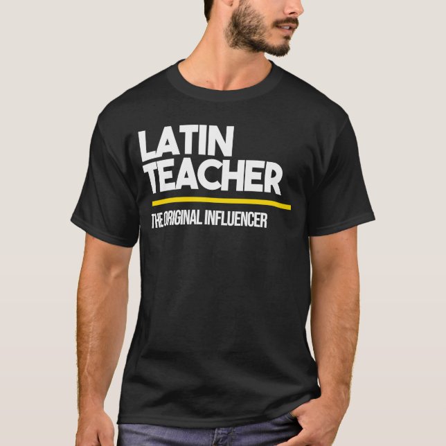 Latin Teacher Original Influencer Mitten High Scho T Shirt (Framsida)