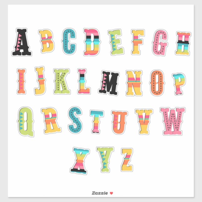 LATIN VIBES - A-Z - KLISTERMÄRKEN (Ark)