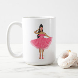 Latina Babe Rosa Anpassat namn Kaffemugg