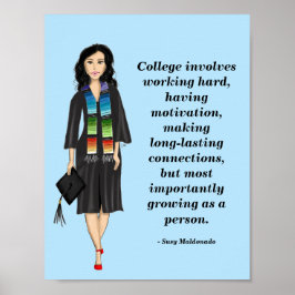 Latina - College involverar Motiverande Poster
