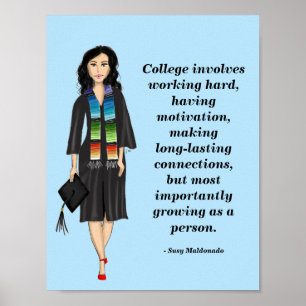 Latina - College involverar Motiverande Poster