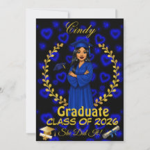 Latina-examensinbjudan Klass av Blue Gold Evite