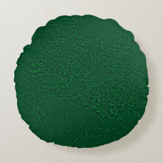 Latina Floral Design Green. Rund Kudde
