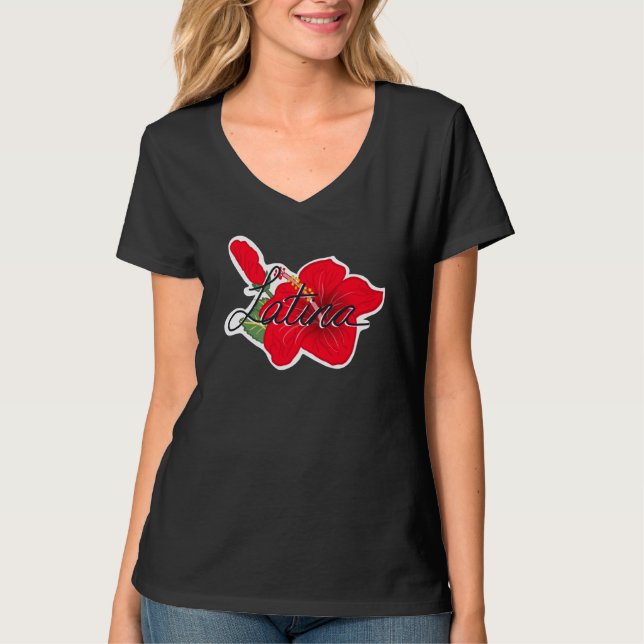 Latina Flower Tee Shirt (Framsida)