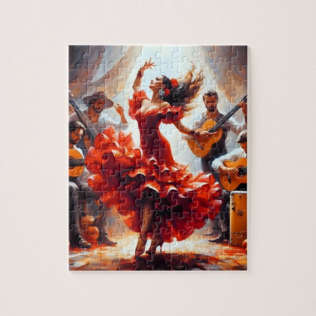Latina Latin Flamenco Spanska mexikanska Pussel (Vertikal)