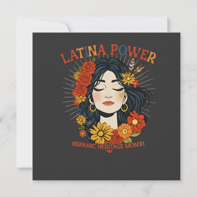 Latina Power - Hispanic Heritage Design Inbjudningar (Framsida)