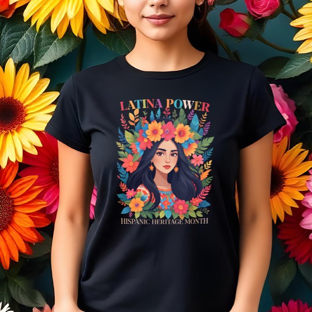 Latina Power Hispanic Heritage Month Firande T Shirt (Skapare uppladdad)