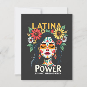 Latina Power Hispanic Heritage Month Inbjudningar
