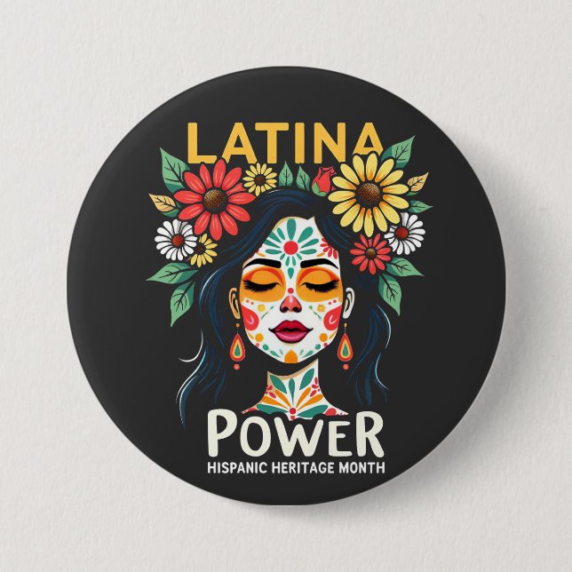 Latina Power Hispanic Heritage Month Knapp (Framsida)