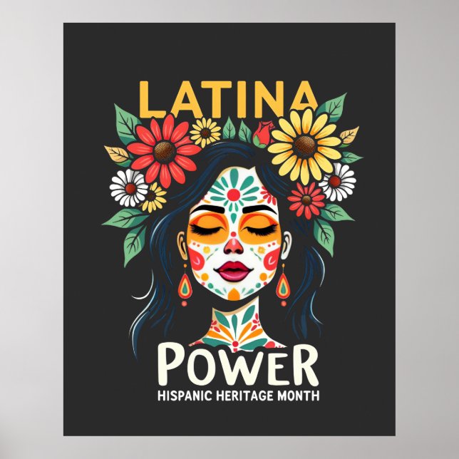 Latina Power Hispanic Heritage Month Poster (Framsidan)