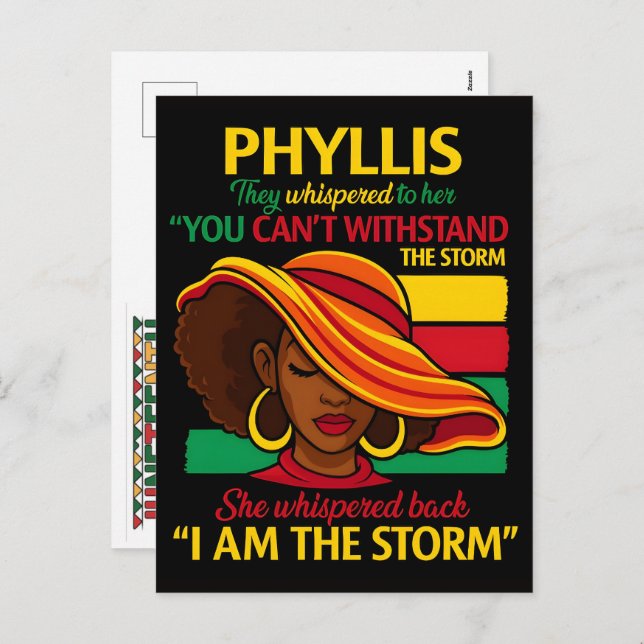 Latina Power Woman Flowers Hispanic Pride I Am Sto Helg Vykort (Fram/baksida)