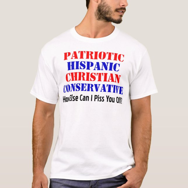Latinamerikansk konservativ! t-shirt (Framsida)