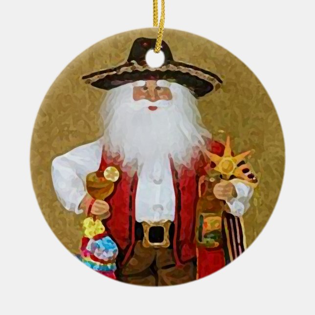 Latinamerikansk mexicansk Southwestern Julgransprydnad Keramik (Framsidan)