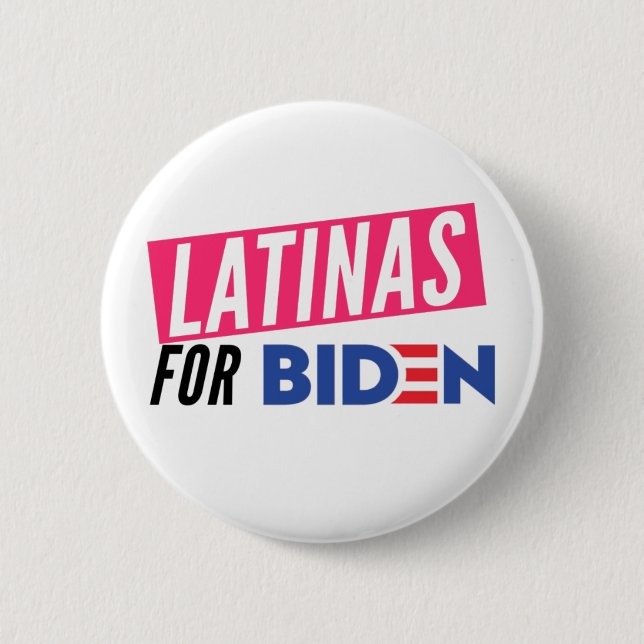Latinas for Joe Biden Round Button Knapp (Framsida)