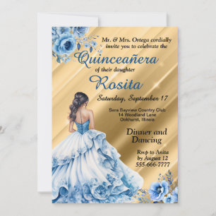 Latino 15-års födelsedags Quinceanera-inbjudan Inbjudningar