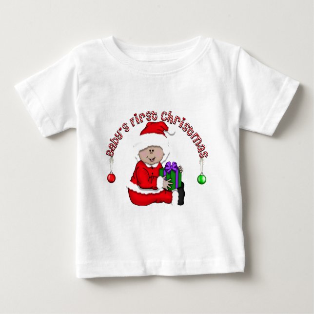 Latino Elf Baby 1:a jul T Shirt (Framsida)