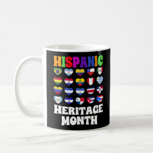 Latino Land Flaggor Heart, Lycklig Firande Kaffemugg