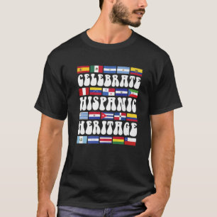 Latino Land Flaggor Hispanic Heritage Month Manar T Shirt